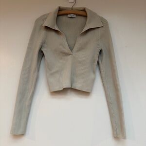 Babaton Ribbed Cream Jacket